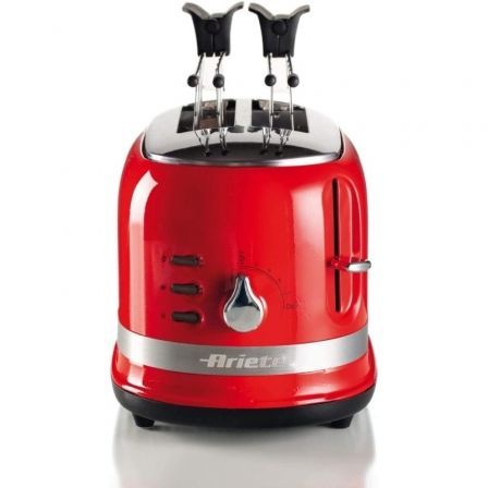 Ariete Tostadora Moderna de 2 Ranuras con Pinzas, Rojo